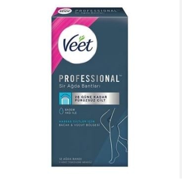 Veet Professional Badem Yağlı Ağda Bantları 20 Adet Hassas Ciltler