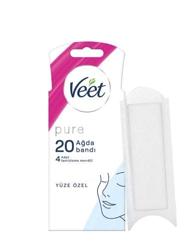 Veet Pure Yüze Özel Hipoalerjenik Ağda Bandı 20li