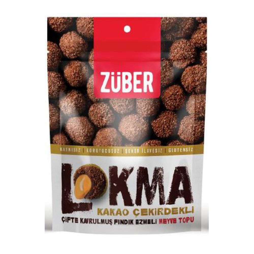 Züber Lokma Kakao Çekirdekli Çifte Kavrulmuş Fındık Ezmeli 96gr
