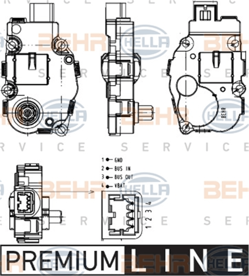 BEHR 000P - Hava Ayar Motoru - Mercedes 204-212-221-222-166-463