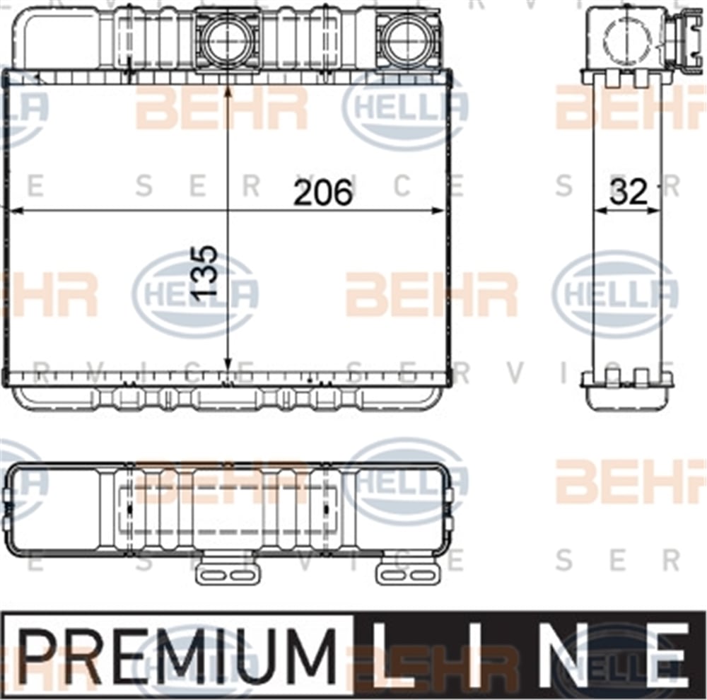 BEHR 000P - Kalorifer Radyatörü - Bmw E46 - X3 E83-x3 E83 Lci