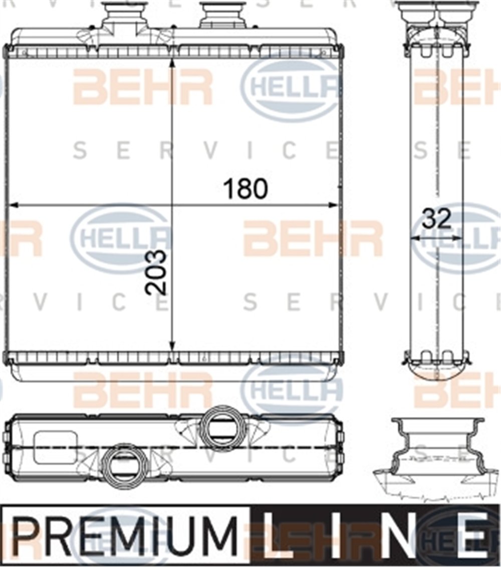 BEHR 000P - Kalorifer Radyatörü - Mercedes W204-207-212-218