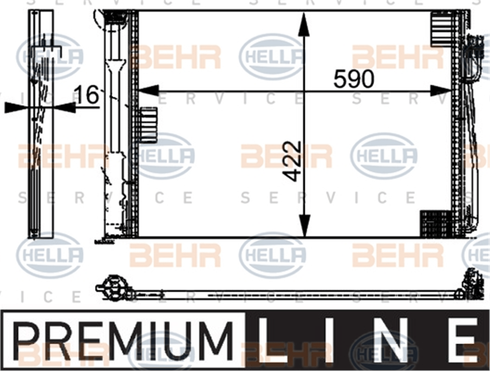 BEHR 000P - Klima Radyatörü - Bmw E60-e61-e63-e64-e65-e66