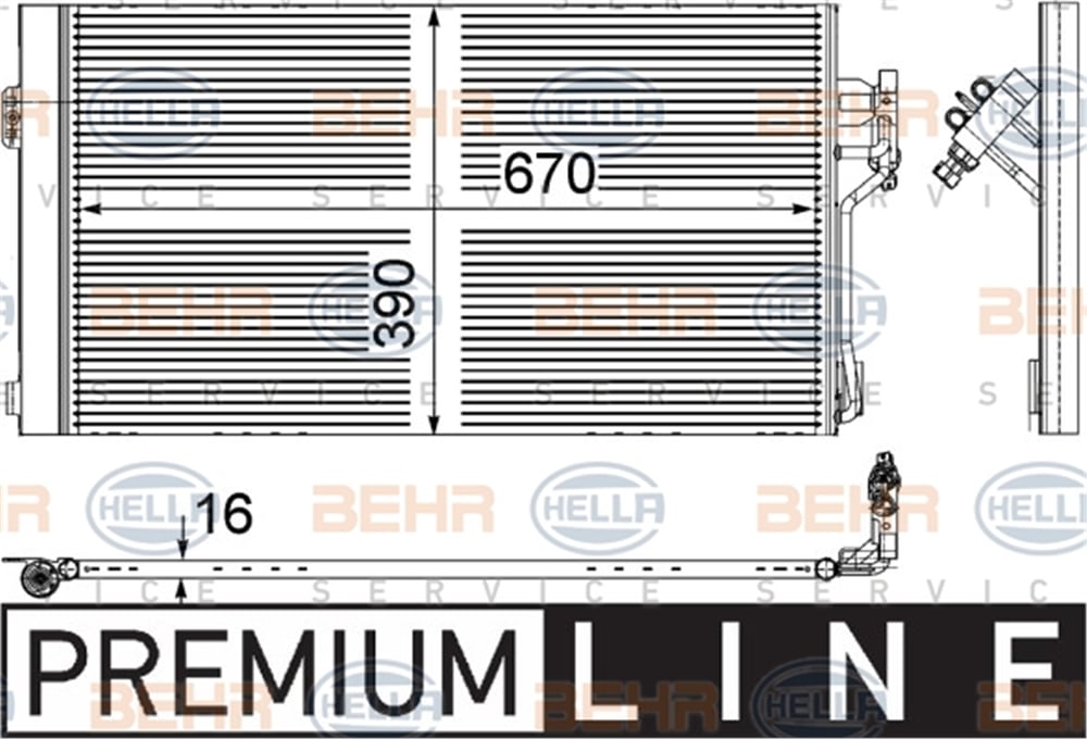 BEHR 000P - Klima Radyatörü - Mercedes Vito.109,111,115,120.cdi-viano.2,2-3,0.cdi