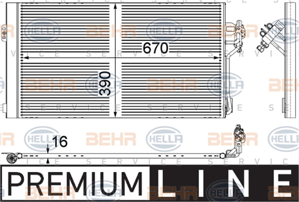 BEHR 000P - Klima Radyatörü - Mercedes Vito.109,111,115,120.cdi -viano.2,2-3,0.cdi