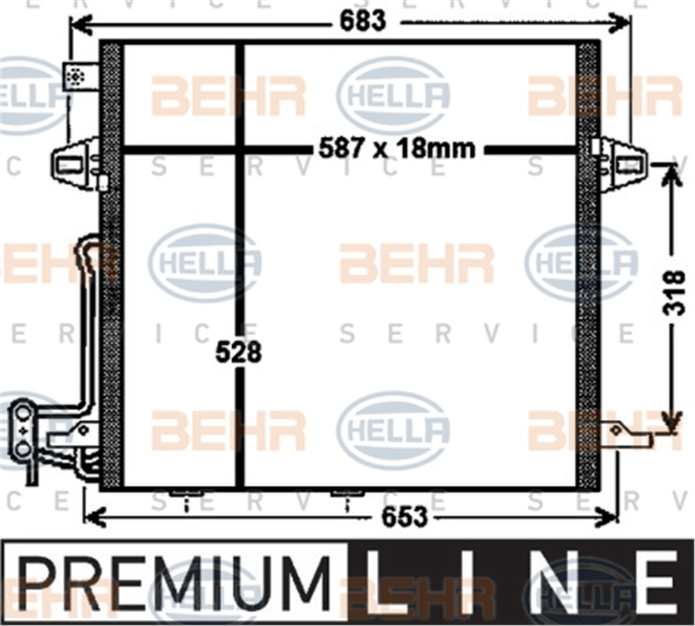 BEHR 000P - Klima Radyatörü - Mercedes W164-251