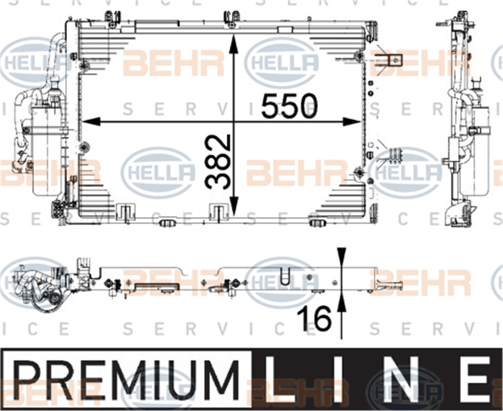 BEHR 000P - Klima Radyatörü - Opel Corsa C Tigra B