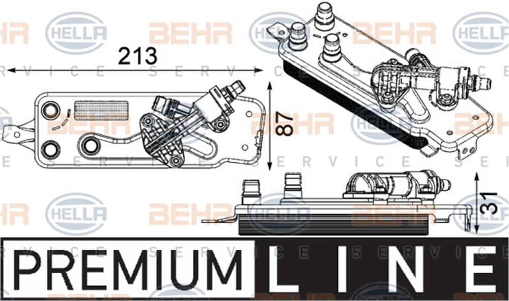 BEHR 000P - Sanzuman Yag Sogutucu - Bmw F06-f07-f10-f11-f18-6f12-f13-f01-f02-f04