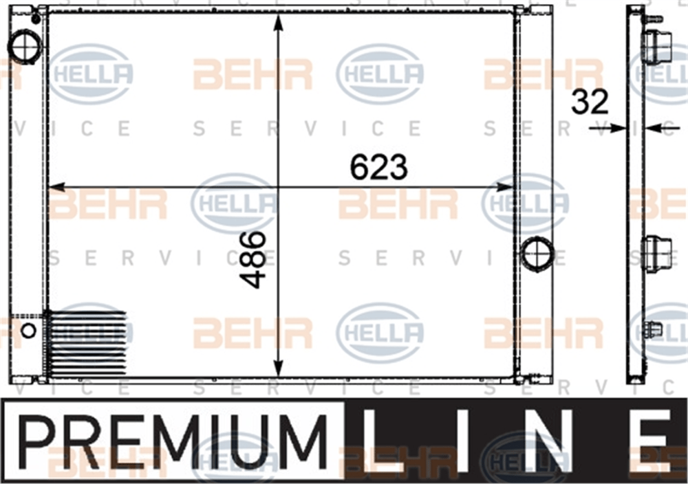 BEHR 000P - Su Radyatörü - Bmw E60-61-63-64-65-66