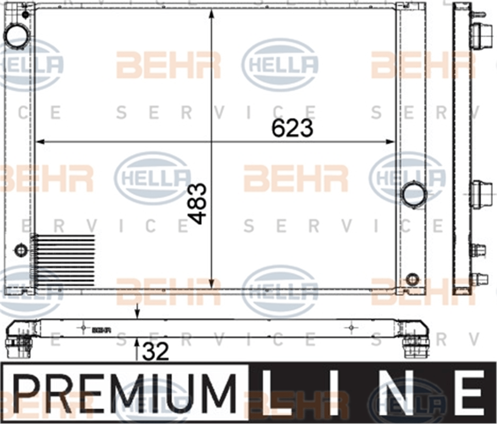 BEHR 000P - Su Radyatörü - Bmw E65-66