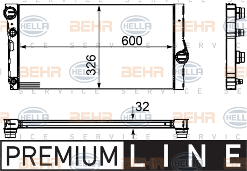 BEHR 000P - Su Radyatörü - Bmw F06-f07-f10-f11-f12-f13-f01-f02