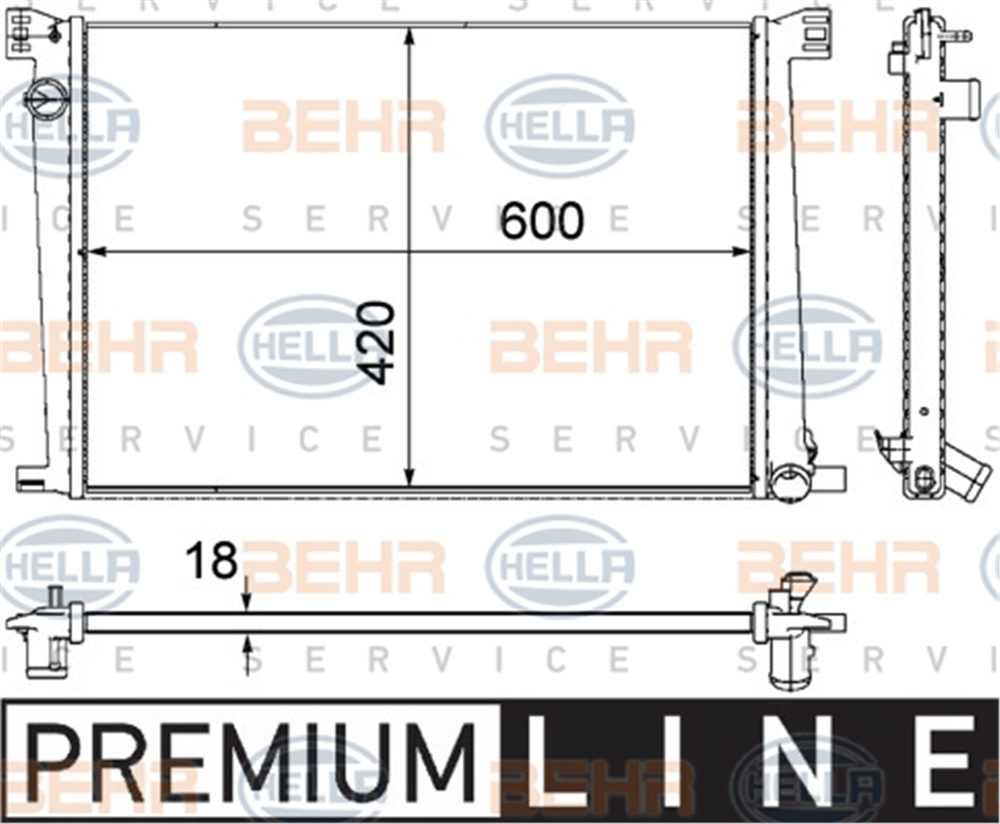 BEHR 000P - Su Radyatörü - Bmw Mini R55-r56-r57-r58-r60-r61
