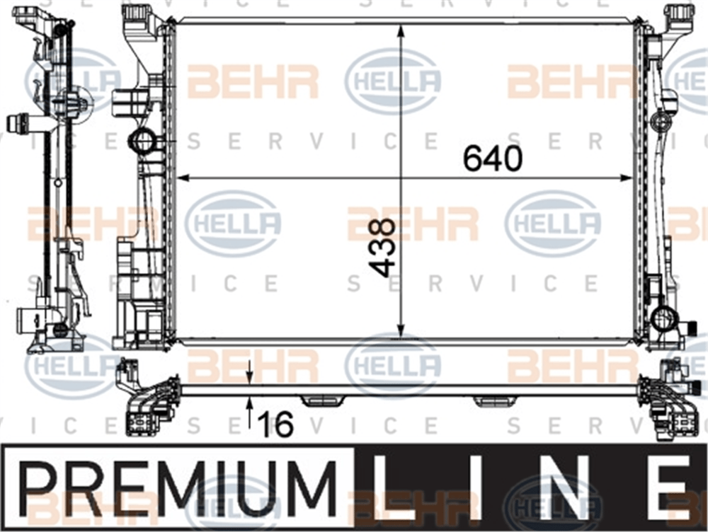 BEHR 000P - Su Radyatörü - Mercedes 117-246-176-242-156