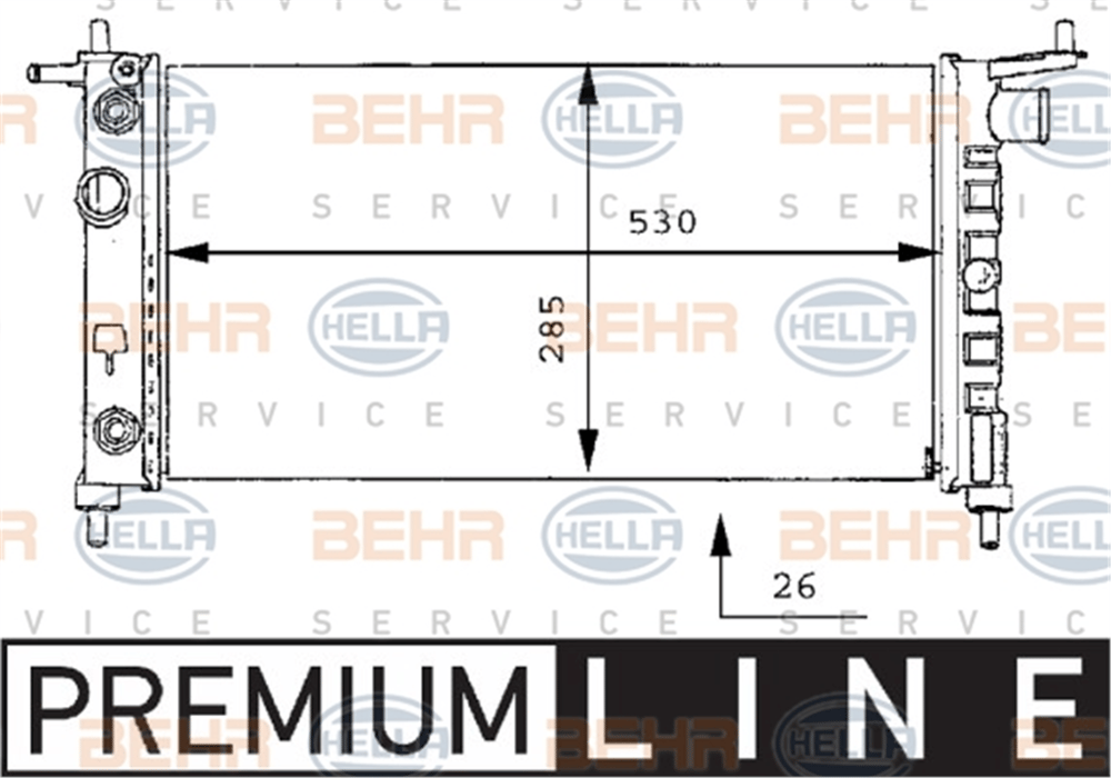 BEHR 000P - Su Radyatörü - Opel Corsa B