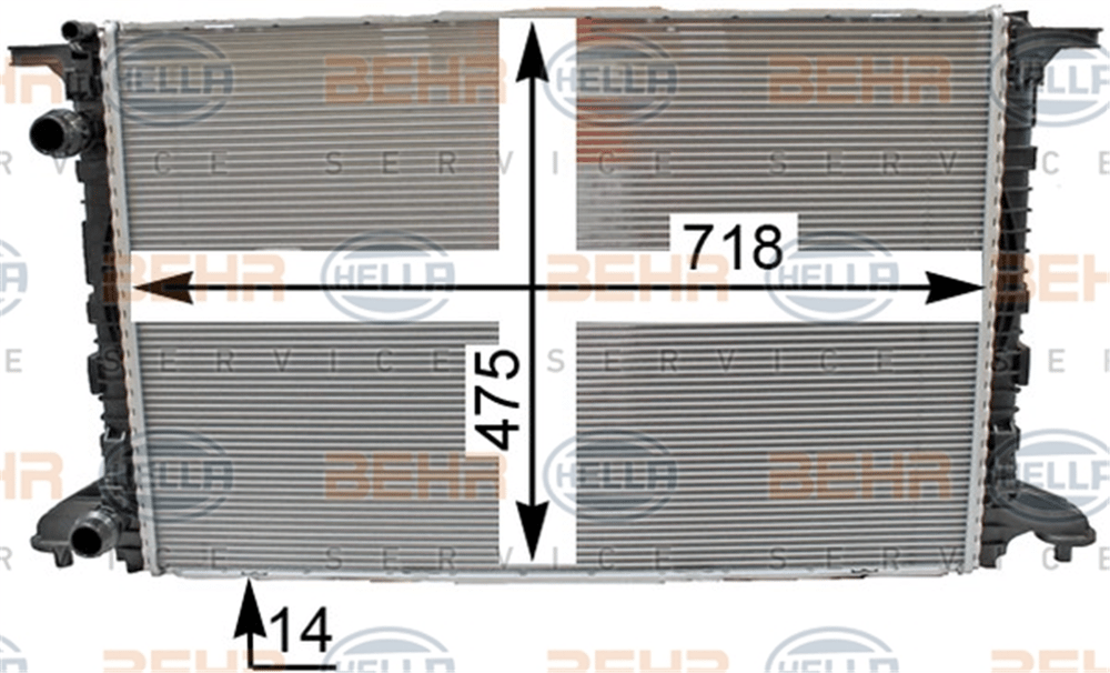 BEHR 000P - Su Radyatörü - Vw A4-a5