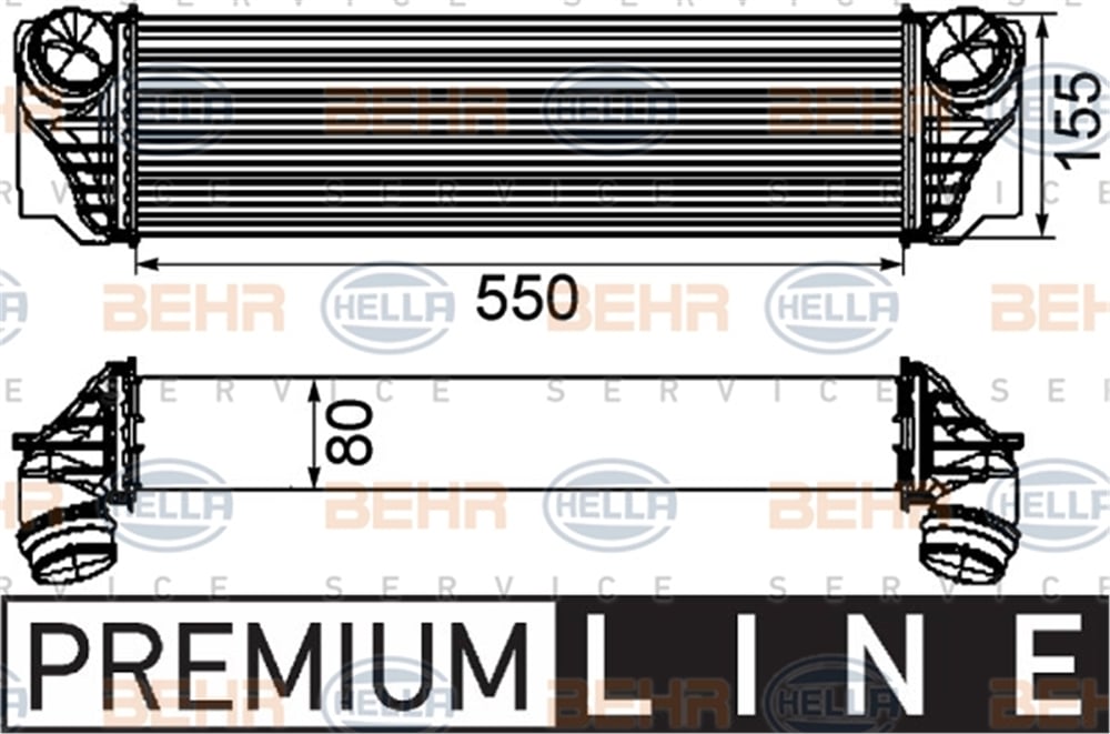 BEHR 000P - Turbo Radyatörü - Bmw F07-f10-f10 Lci-f11-f11 Lci-f01-f02