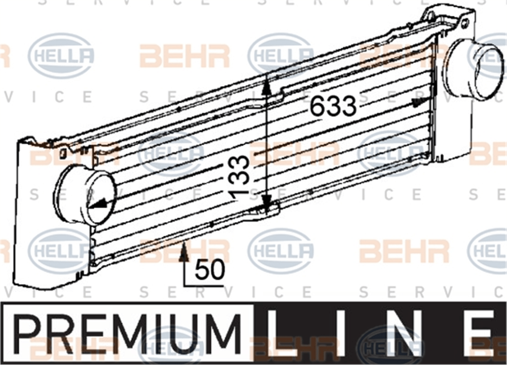 BEHR 000P - Turbo Radyatörü - Mercedes Vito.109,111,115,120.cdi-viano.2,2-3,0.cdi