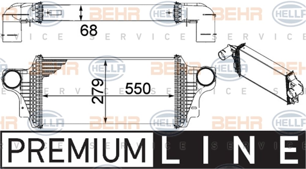 BEHR 000P - Turbo Radyatörü - Mercedes W164
