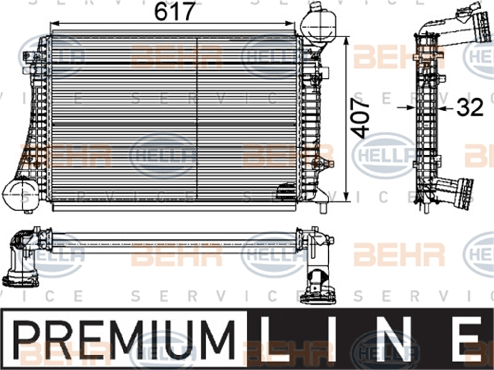 BEHR 000P - Turbo Radyatörü - Vw Caddy