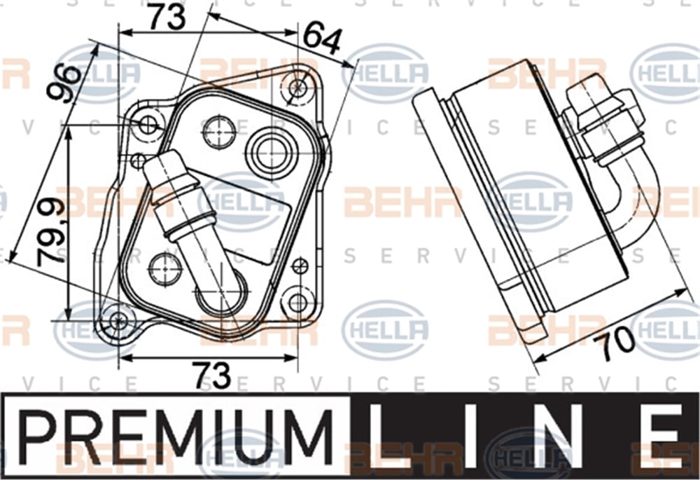 BEHR 000P - Yag Sogutucusu - Bmw E46-e81-e82-e87-e88-e90-e91-e92-e93-e60-e61-x1 E84-x3 E83-x3 E83 Lci-z4 E85
