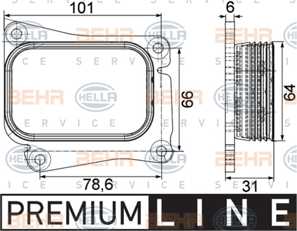 BEHR 000P - Yag Sogutucusu - Mercedes W203-204-209-211