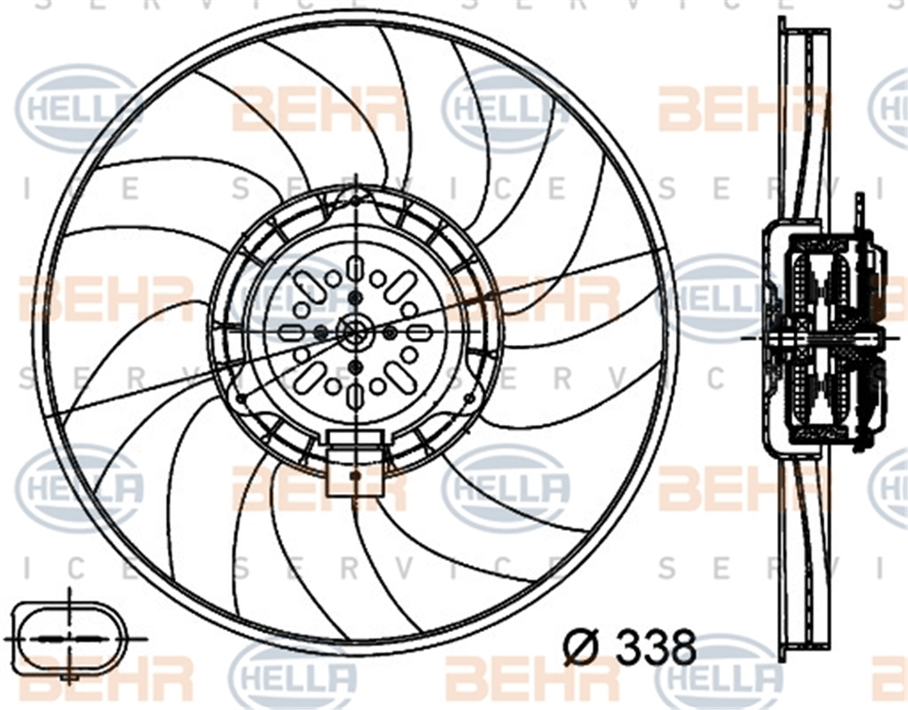 BEHR 000S - Fan Motoru Sag - Vw A4-a5-a6-q5