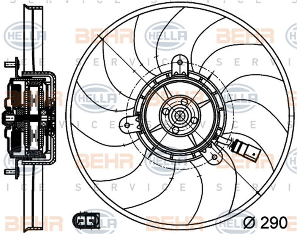 BEHR 000S - Fan Motoru - Vw Golf5-golf6-jetta-passat-caddy-a3-leon