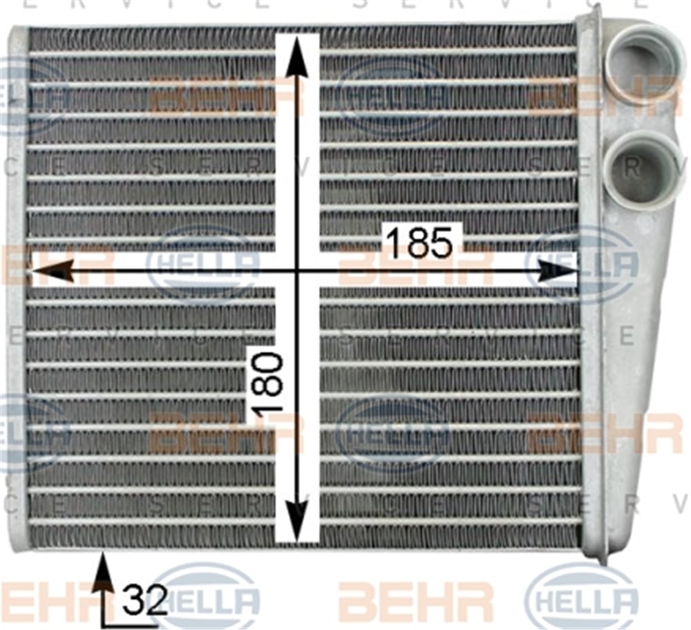 BEHR 000S - Kalorifer Radyatörü - Vw Golf5-golf6-jetta-caddy-a3-leon