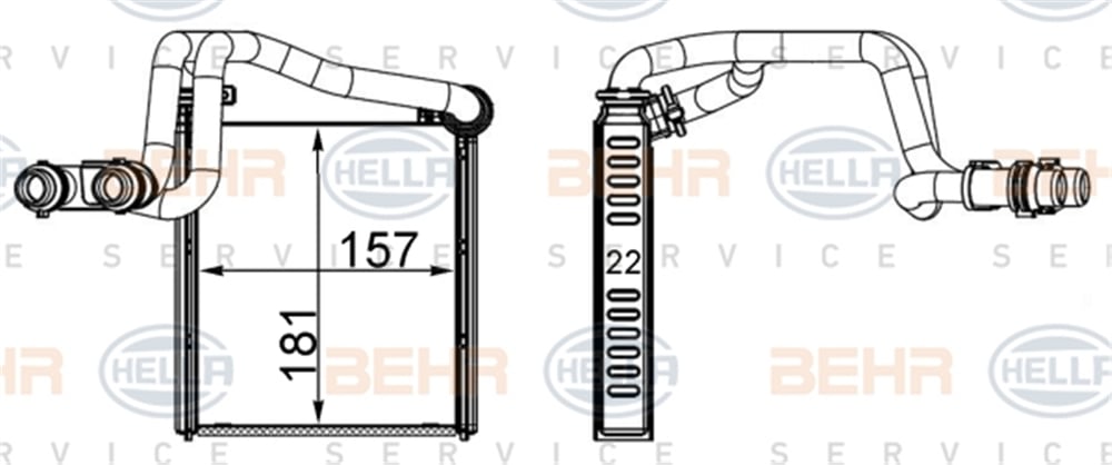 BEHR 000S - Kalorifer Radyatörü - Vw Jetta