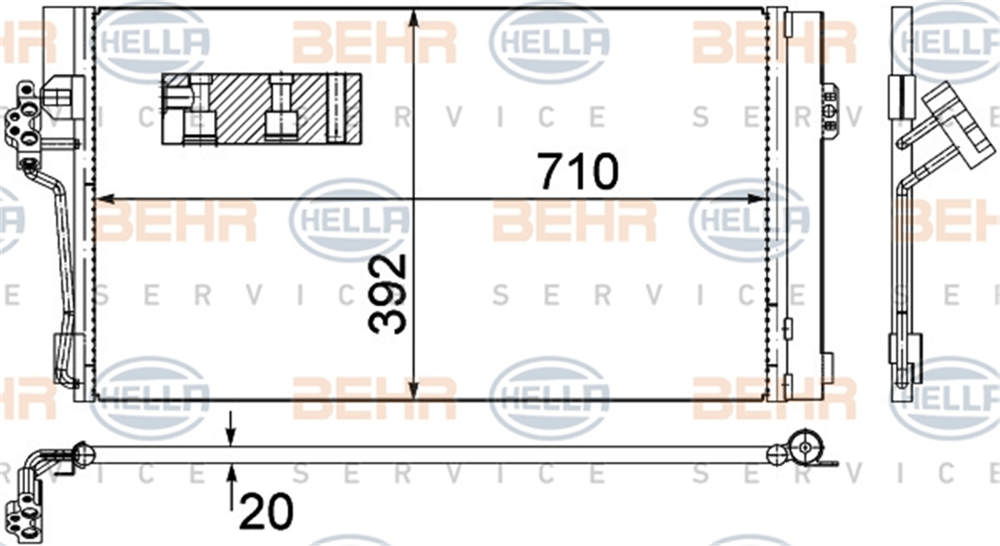 BEHR 000S - Klima Radyatörü - Mercedes Vito.109,111,115,120.cdi -viano.2,2-3,0.cdi