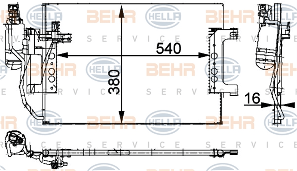 BEHR 000S - Klima Radyatörü - Mercedes W168-414