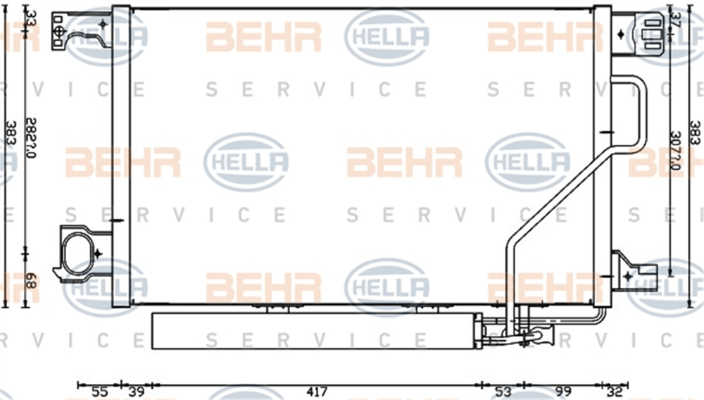 BEHR 000S - Klima Radyatörü - Mercedes W203-209