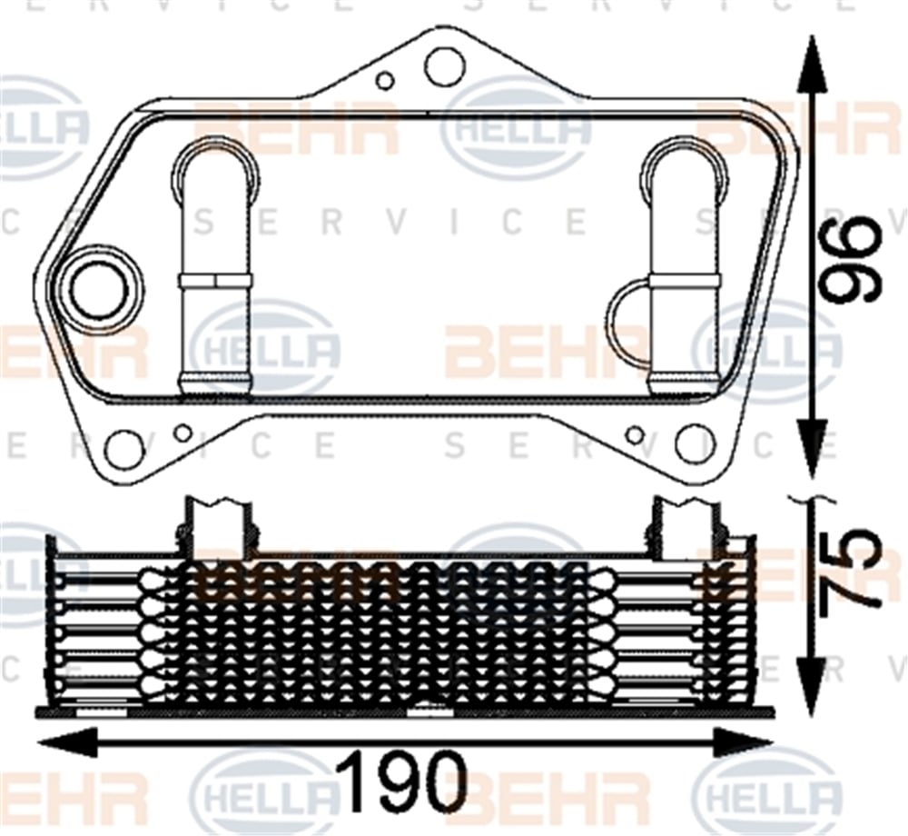 BEHR 000S - Sanzuman Yag Sogutucu - Vw Golf5-jetta-passat-caddy-a3