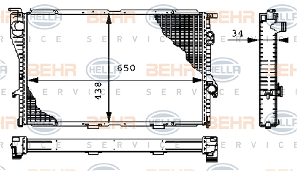 BEHR 000S - Su Radyatörü - Bmw E38-39