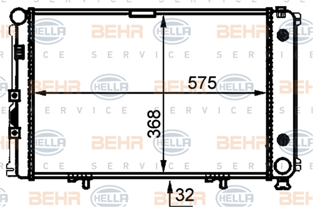 BEHR 000S - Su Radyatörü - Mercedes W201