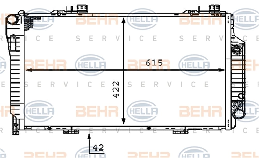 BEHR 000S - Su Radyatörü - Mercedes W202