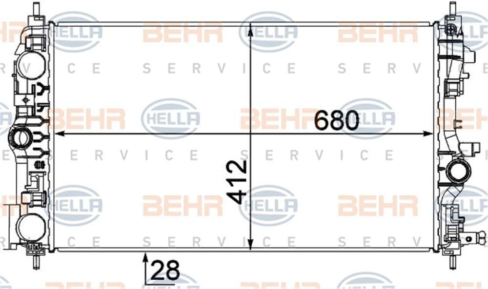 BEHR 000S - Su Radyatörü - Opel Insignia A Zafira C