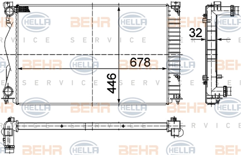 BEHR 000S - Su Radyatörü - Vw A6