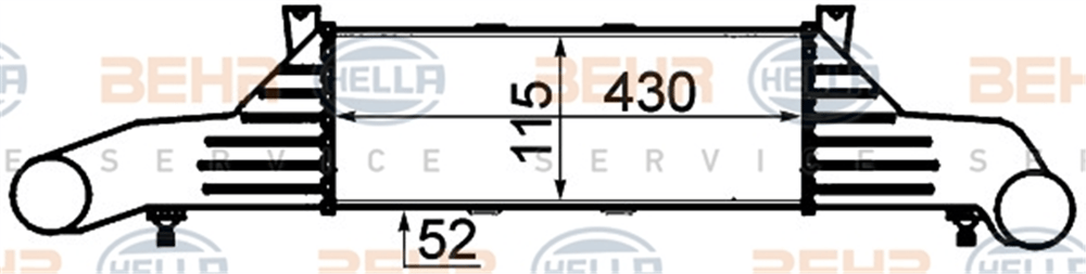 BEHR 000S - Turbo Radyatörü - Mercedes W202-208