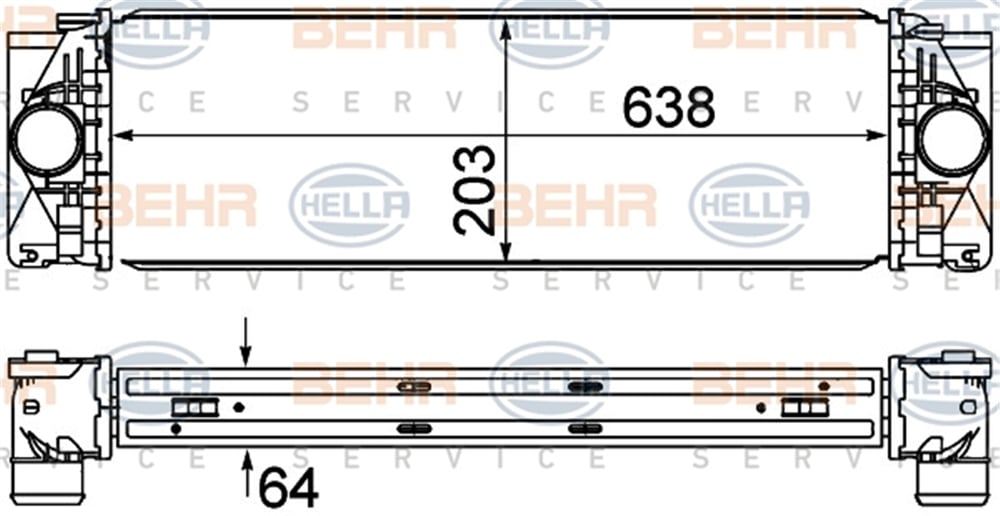 BEHR 000S - Turbo Radyatörü - Mercedes W906 Sprinter-crafter