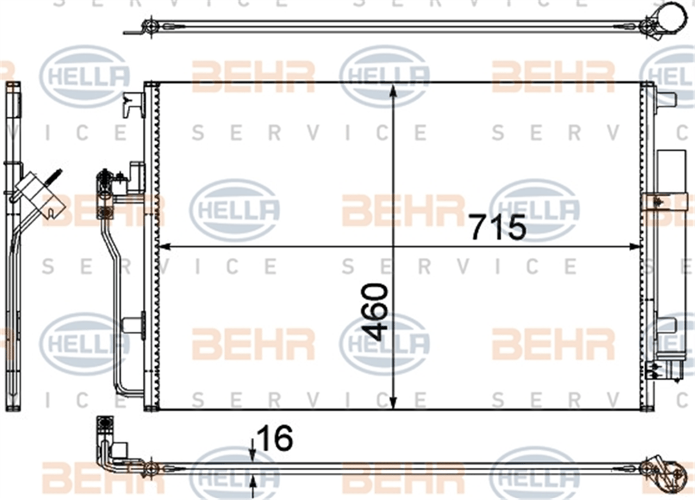 BEHR 001S - Klima Radyatörü - Mercedes Sprinter-crafter