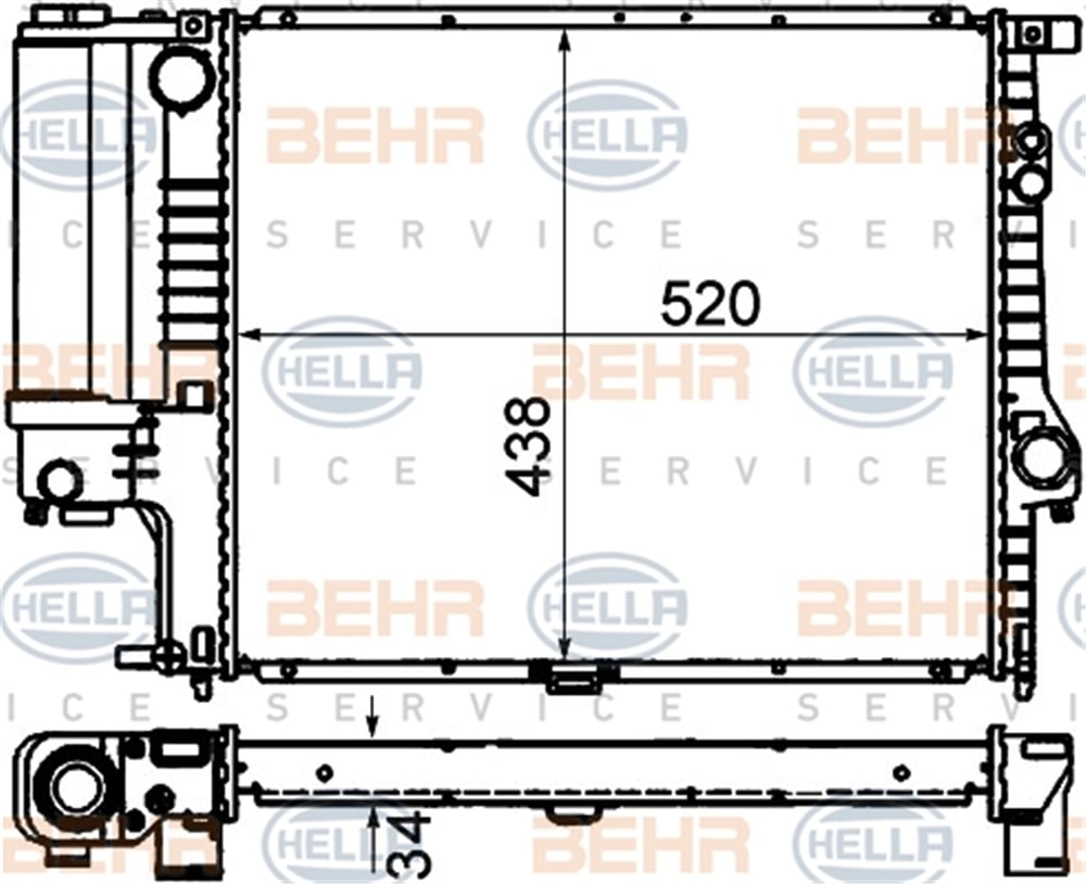 BEHR 001S - Su Radyatörü - Bmw E39