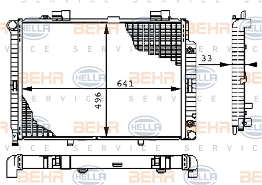 BEHR 001S - Su Radyatörü - Mercedes W210