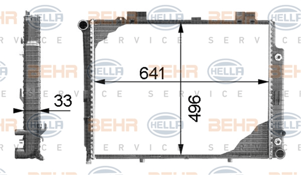 BEHR 001S - Su Radyatörü - Mercedes W210