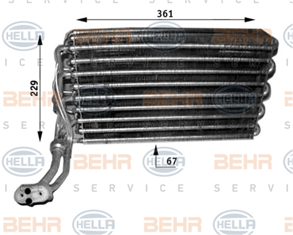 BEHR 210-741 - Klima Radyatörü - Mercedes Vito.108,110.d - Vito.108,110,112.cdi -v.200,220.cdi