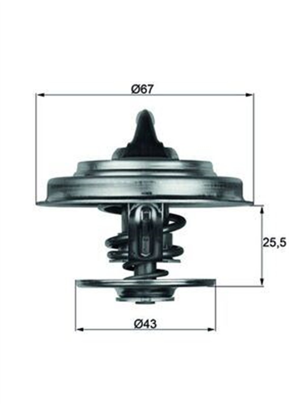 BEHR TX1865 - Termostat - Av Actros, Atego I/ii, Axor, Econic, Lk/ln2, Lp, Mk, Ng, O 301, O 305, Unimog
