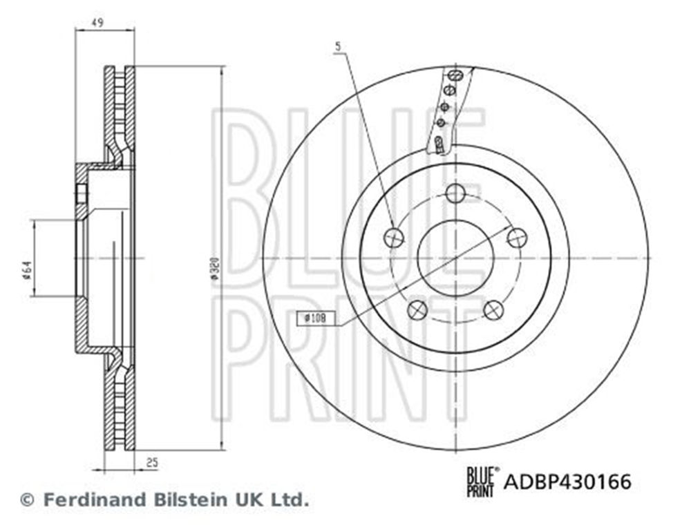 BLUE PRINT ADBP430166 - Fren Diski Ön - Ford Connect