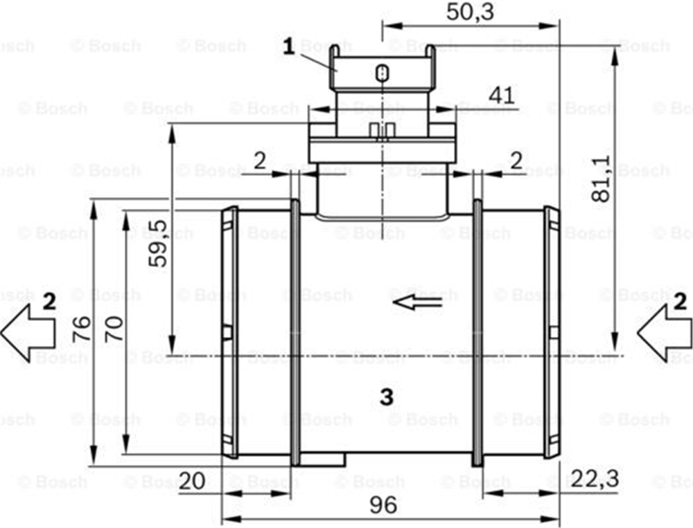 BOSCH 0281006054 - Hava Debimetresi - Fiat Doblo Iii/linea/fiorino/evo/500/giueletta/ducato Iii