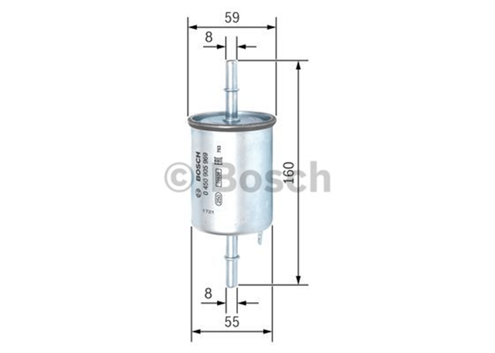 BOSCH 0450905969 - Yakit Filtresi - Opel Lacetti Epica