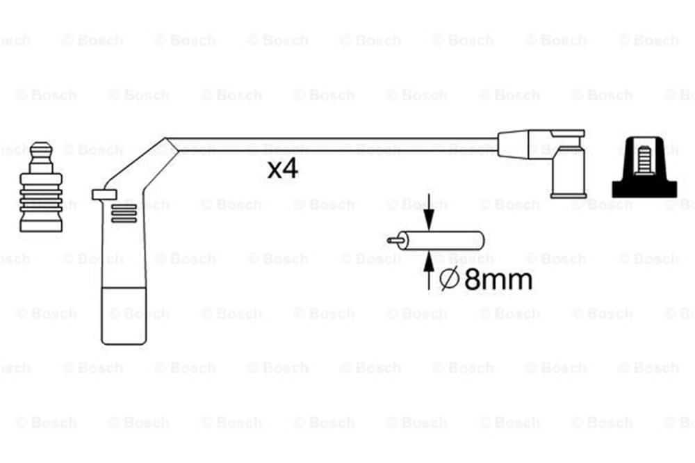 BOSCH 0986357267 - Buji Kablosu Takim - Ford Fiesta/ka